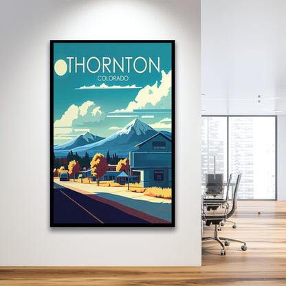 Thornton Colorado Retro Art Print, Thornton City Wall Art, Framed Art Print, Picture Framed, Painting Art