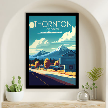 Thornton Colorado Retro Art Print, Thornton City Wall Art, Framed Art Print, Picture Framed, Painting Art