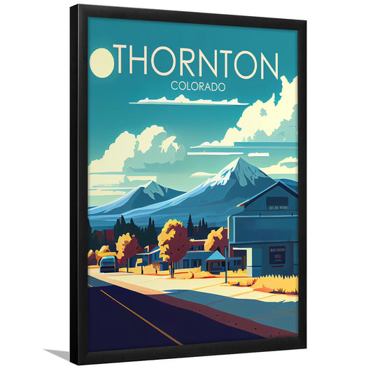 Thornton Colorado Retro Art Print, Thornton City Wall Art, Framed Art Print, Picture Framed, Painting Art