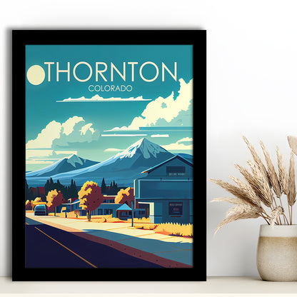 Thornton Colorado Retro Art Print, Thornton City Wall Art, Framed Art Print, Picture Framed, Painting Art