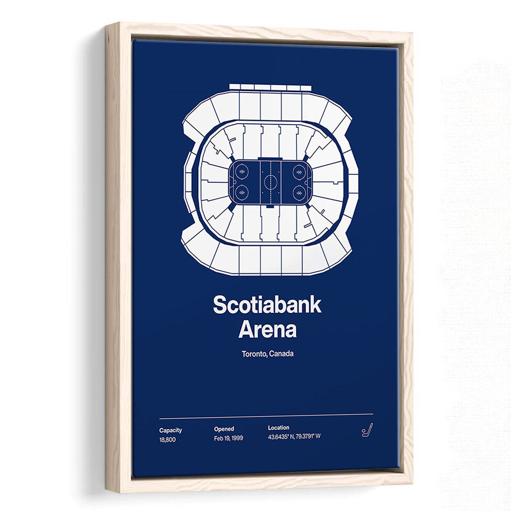 Toronto Maple Leafs Stadium Print, Scotiabank Arena Print, Man Cave Gift, Floating Framed Canvas Print Wall Art