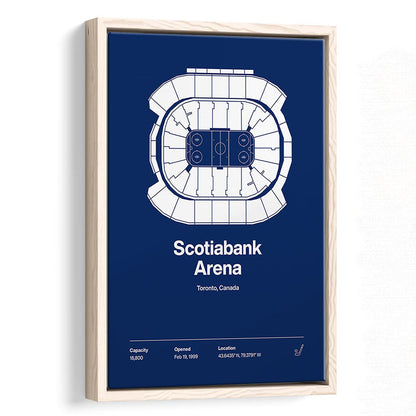 Toronto Maple Leafs Stadium Print, Scotiabank Arena Print, Man Cave Gift, Floating Framed Canvas Print Wall Art