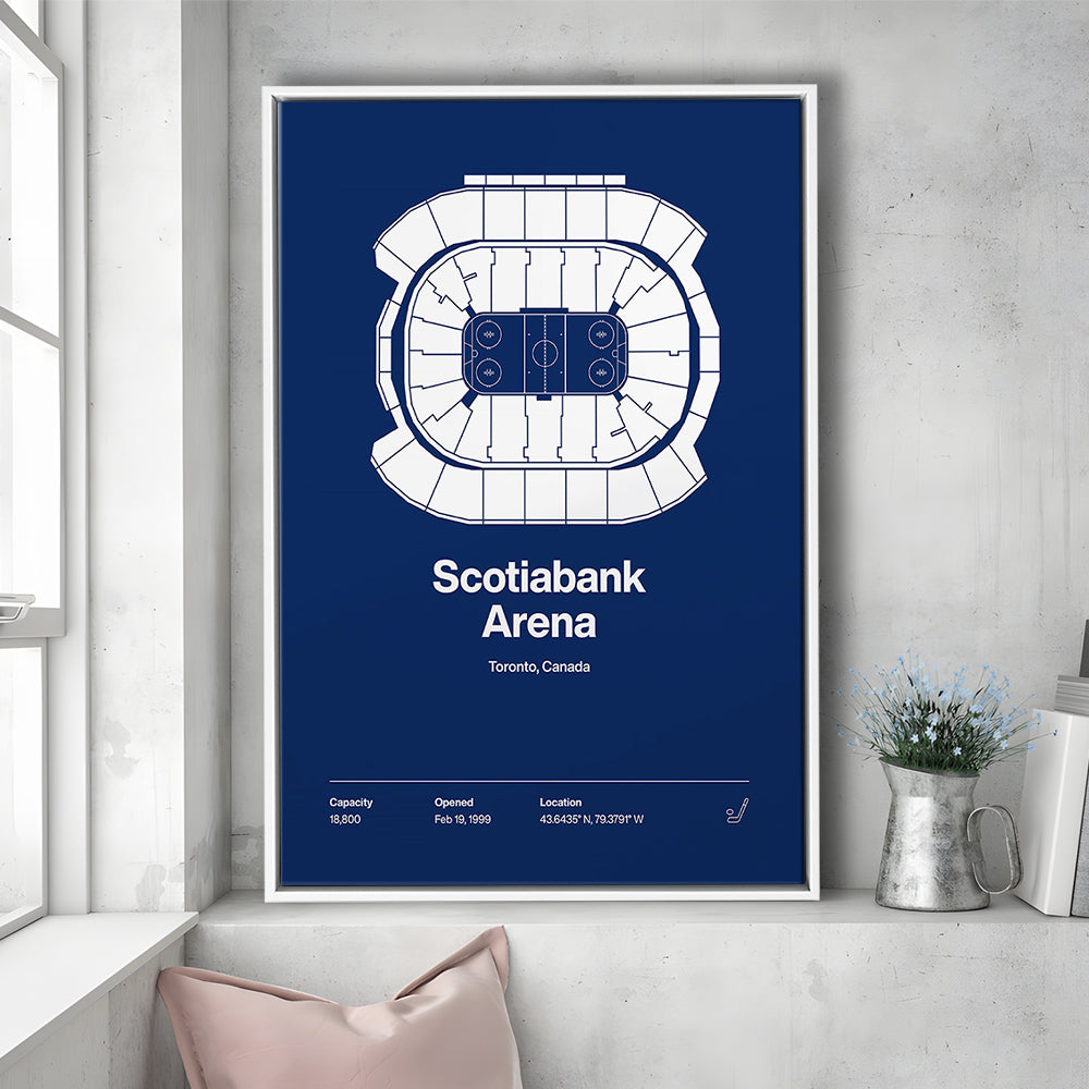 Toronto Maple Leafs Stadium Print, Scotiabank Arena Print, Man Cave Gift, Floating Framed Canvas Print Wall Art