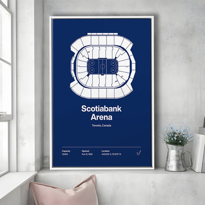 Toronto Maple Leafs Stadium Print, Scotiabank Arena Print, Man Cave Gift, Floating Framed Canvas Print Wall Art