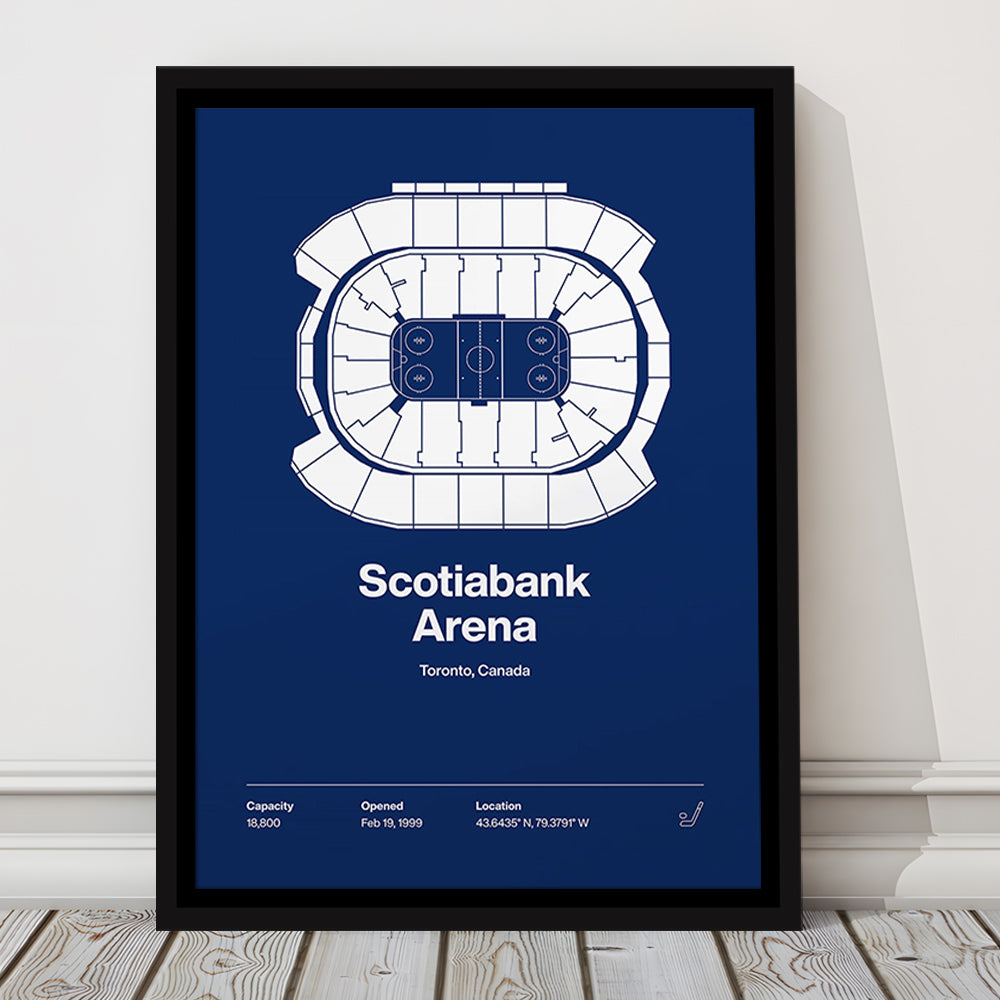 Toronto Maple Leafs Stadium Print, Scotiabank Arena Print, Man Cave Gift, Floating Framed Canvas Print Wall Art