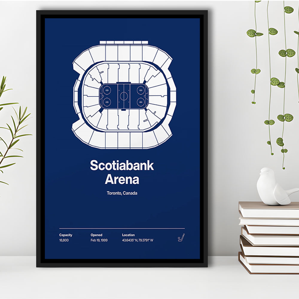 Toronto Maple Leafs Stadium Print, Scotiabank Arena Print, Man Cave Gift, Floating Framed Canvas Print Wall Art