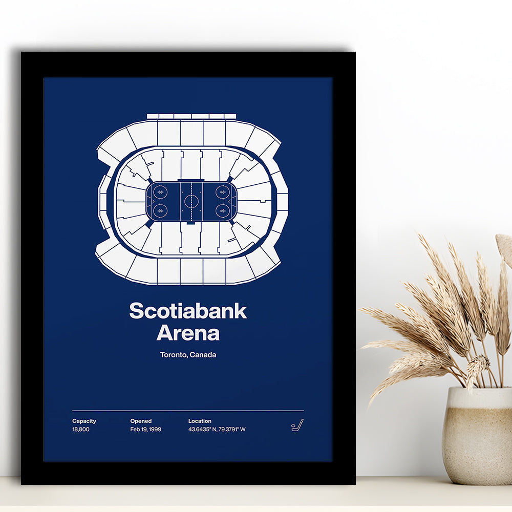 Toronto Maple Leafs Stadium Print, Scotiabank Arena Print, Gifts for him, Sport Art, Framed Art Print Wall Decor