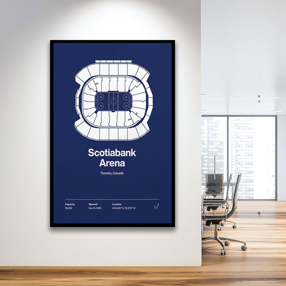Toronto Maple Leafs Stadium Print, Scotiabank Arena Print, Gifts for him, Sport Art, Framed Art Print Wall Decor
