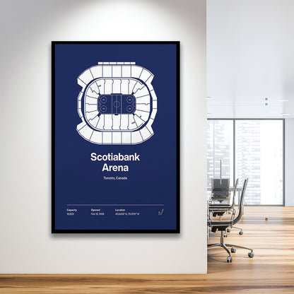 Toronto Maple Leafs Stadium Print, Scotiabank Arena Print, Gifts for him, Sport Art, Framed Art Print Wall Decor