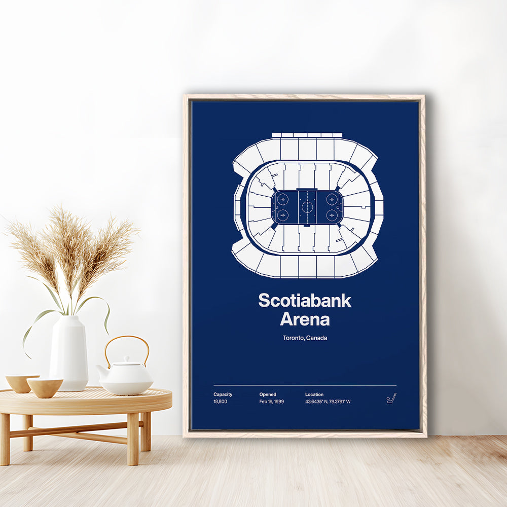 Toronto Maple Leafs Stadium Print, Scotiabank Arena Print, Man Cave Gift, Floating Framed Canvas Print Wall Art