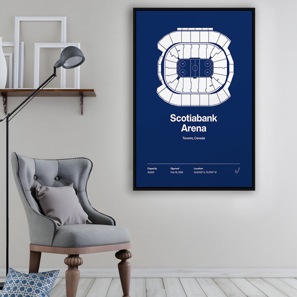 Toronto Maple Leafs Stadium Print, Scotiabank Arena Print, Man Cave Gift, Floating Framed Canvas Print Wall Art