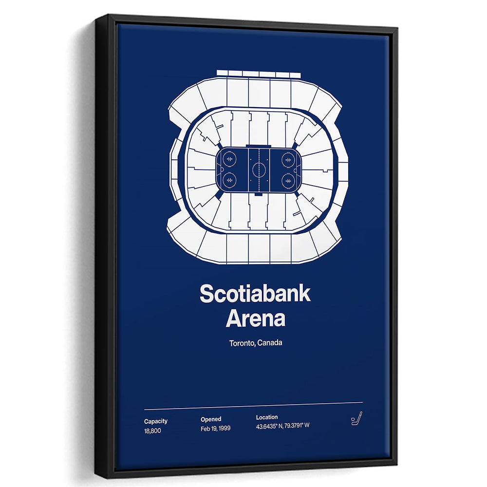 Toronto Maple Leafs Stadium Print, Scotiabank Arena Print, Man Cave Gift, Floating Framed Canvas Print Wall Art