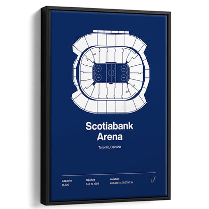 Toronto Maple Leafs Stadium Print, Scotiabank Arena Print, Man Cave Gift, Floating Framed Canvas Print Wall Art
