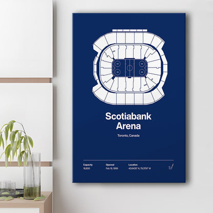 Toronto Maple Leafs Stadium Print, Scotiabank Arena Print, Fan Gifts, Sport Art, Canvas Print Wall Art