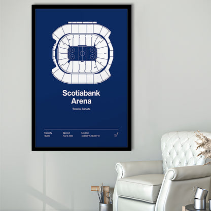 Toronto Maple Leafs Stadium Print, Scotiabank Arena Print, Gifts for him, Sport Art, Framed Art Print Wall Decor