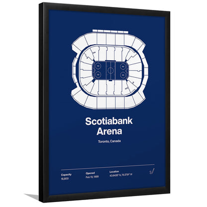 Toronto Maple Leafs Stadium Print, Scotiabank Arena Print, Gifts for him, Sport Art, Framed Art Print Wall Decor