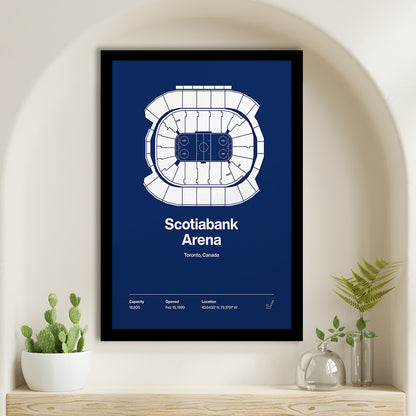 Toronto Maple Leafs Stadium Print, Scotiabank Arena Print, Gifts for him, Sport Art, Framed Art Print Wall Decor