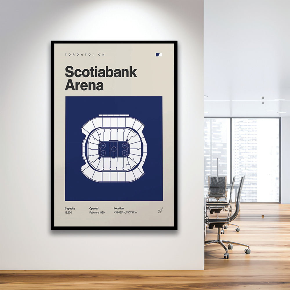 Toronto Maple Leafs Stadium Print, Scotiabank Arena Stadium Print, Gifts for him, Sport Art, Framed Art Print Wall Decor