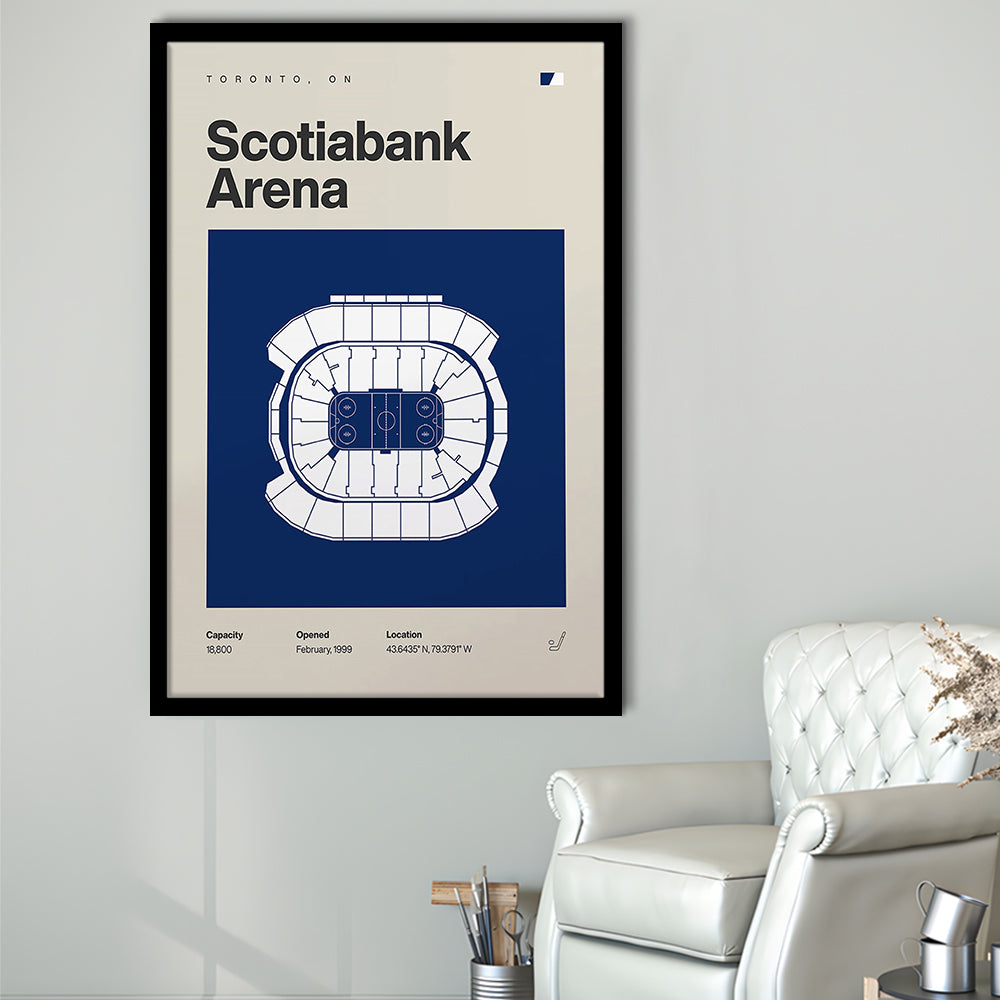 Toronto Maple Leafs Stadium Print, Scotiabank Arena Stadium Print, Gifts for him, Sport Art, Framed Art Print Wall Decor
