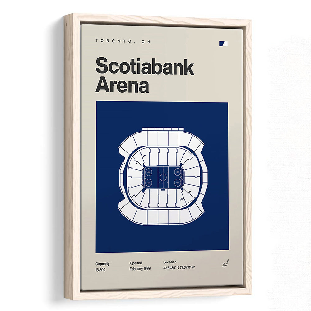 Toronto Maple Leafs Stadium Print, Scotiabank Arena Stadium Print, Man Cave Gift, Floating Framed Canvas Print Wall Art