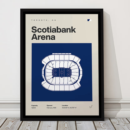 Toronto Maple Leafs Stadium Print, Scotiabank Arena Stadium Print, Man Cave Gift, Floating Framed Canvas Print Wall Art