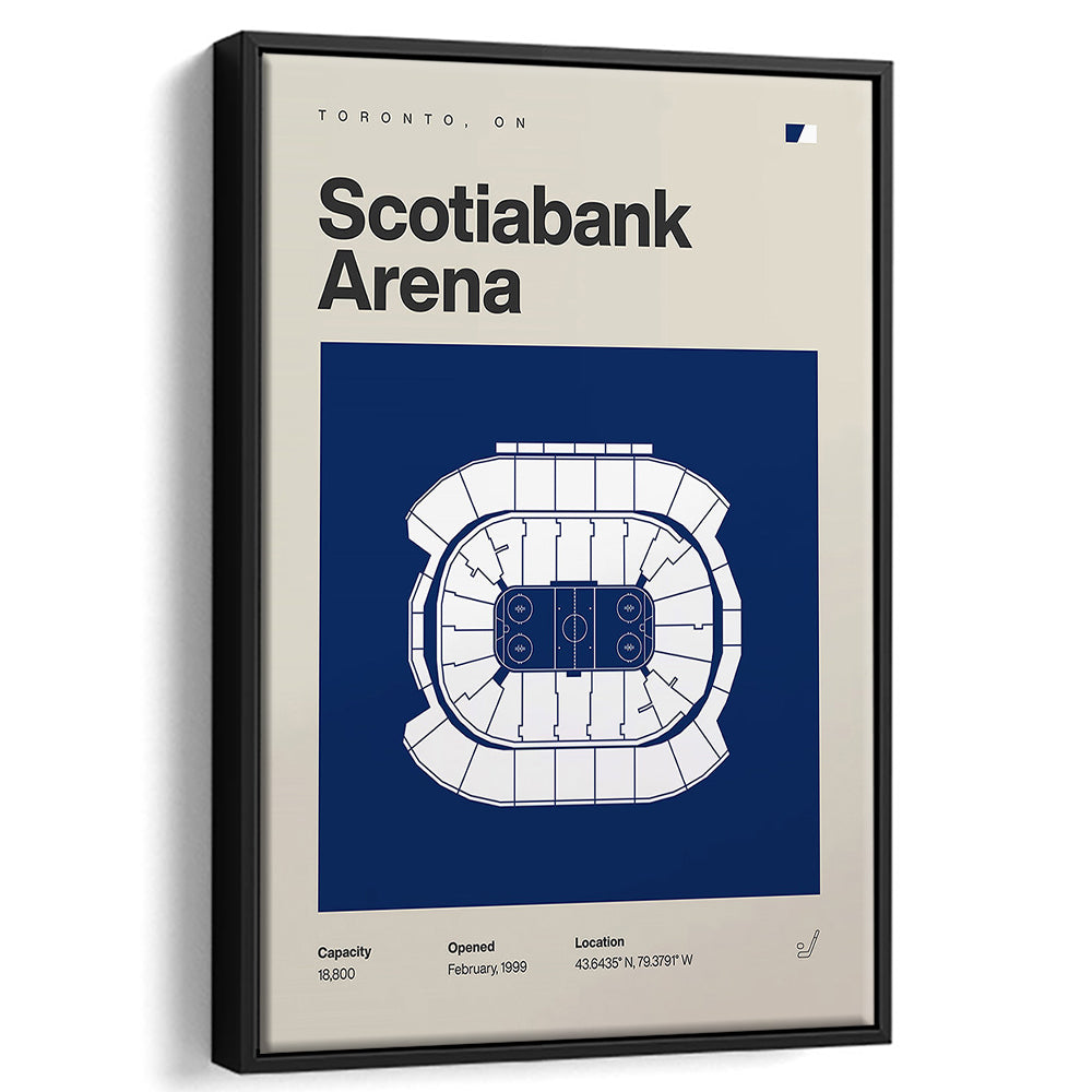 Toronto Maple Leafs Stadium Print, Scotiabank Arena Stadium Print, Man Cave Gift, Floating Framed Canvas Print Wall Art