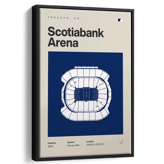 Toronto Maple Leafs Stadium Print, Scotiabank Arena Stadium Print, Man Cave Gift, Floating Framed Canvas Print Wall Art