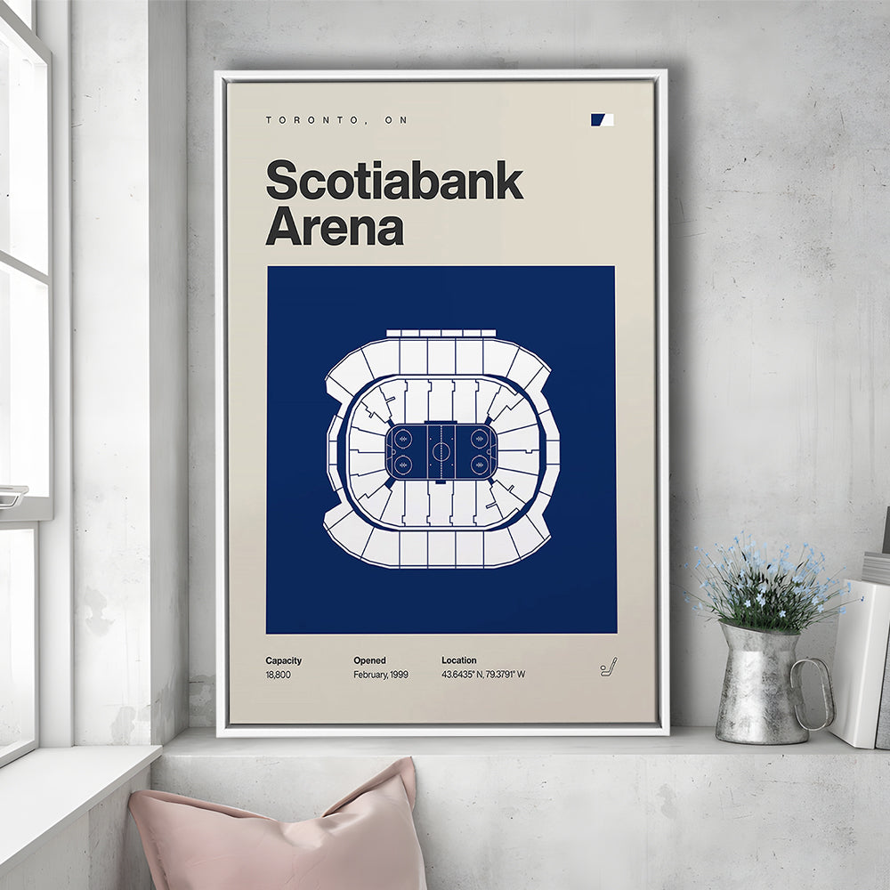Toronto Maple Leafs Stadium Print, Scotiabank Arena Stadium Print, Man Cave Gift, Floating Framed Canvas Print Wall Art