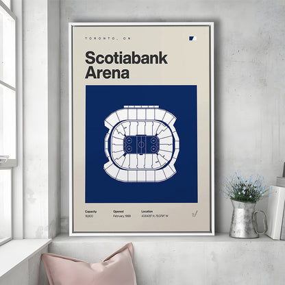 Toronto Maple Leafs Stadium Print, Scotiabank Arena Stadium Print, Man Cave Gift, Floating Framed Canvas Print Wall Art