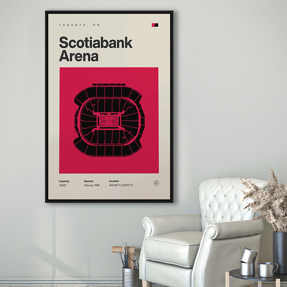 Toronto Raptors Stadium Print, Scotiabank Arena Stadium Print, Man Cave Gift, Floating Framed Canvas Print Wall Art
