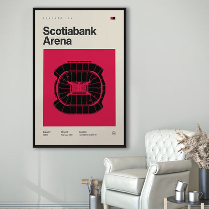 Toronto Raptors Stadium Print, Scotiabank Arena Stadium Print, Man Cave Gift, Floating Framed Canvas Print Wall Art