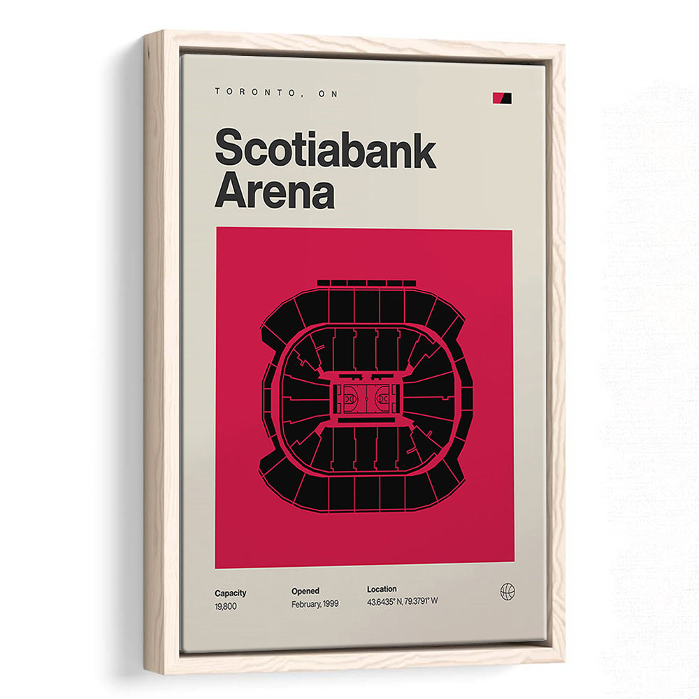 Toronto Raptors Stadium Print, Scotiabank Arena Stadium Print, Man Cave Gift, Floating Framed Canvas Print Wall Art