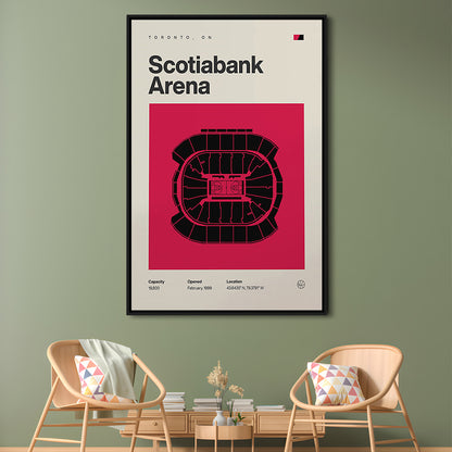 Toronto Raptors Stadium Print, Scotiabank Arena Stadium Print, Man Cave Gift, Floating Framed Canvas Print Wall Art