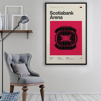 Toronto Raptors Stadium Print, Scotiabank Arena Stadium Print, Man Cave Gift, Floating Framed Canvas Print Wall Art