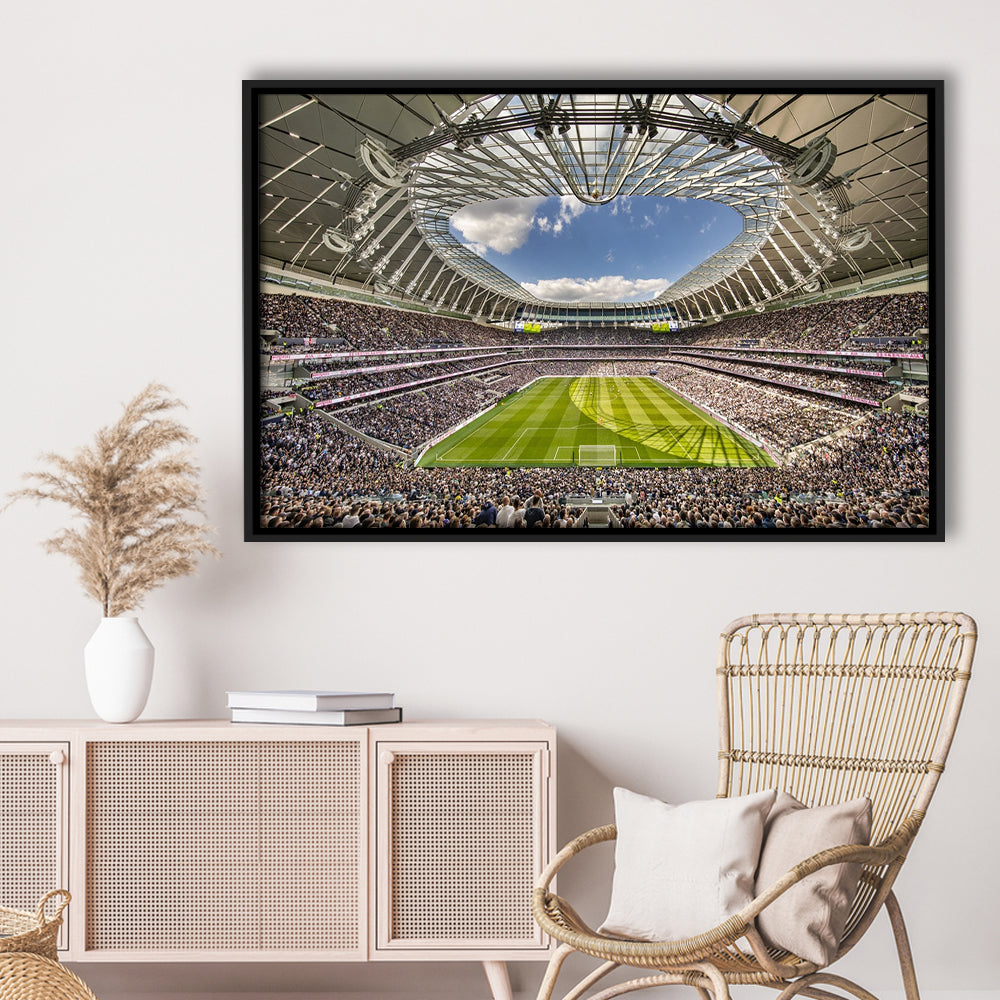 Tottenham Hotspur, Stadium Canvas, Sport Art, Framed Canvas Print Wall Art, Floating Frame