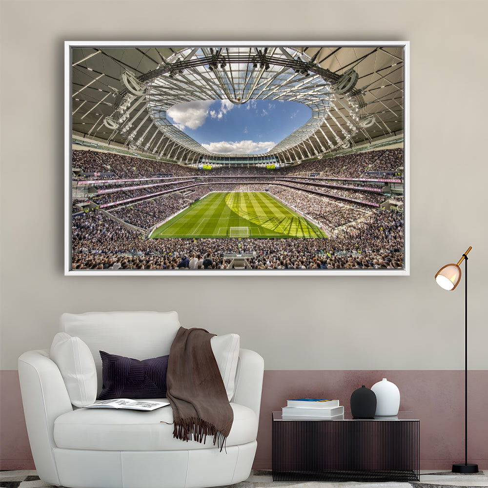Tottenham Hotspur, Stadium Canvas, Sport Art, Framed Canvas Print Wall Art, Floating Frame