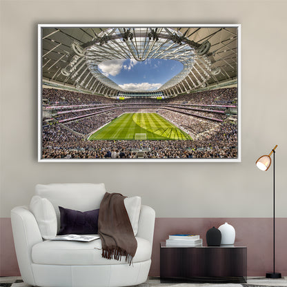 Tottenham Hotspur, Stadium Canvas, Sport Art, Framed Canvas Print Wall Art, Floating Frame