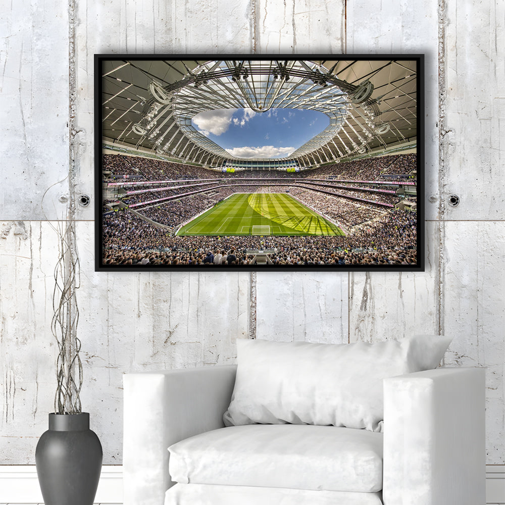 Tottenham Hotspur, Stadium Canvas, Sport Art, Framed Canvas Print Wall Art, Floating Frame