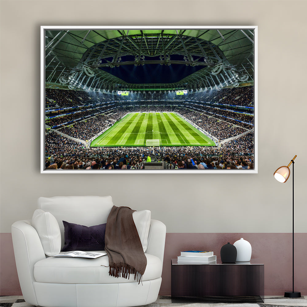 Tottenham Spurs Stadium, Stadium Canvas, Sport Art, Framed Canvas Print Wall Art, Floating Frame