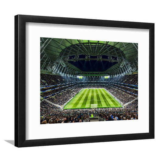 Tottenham Spurs Stadium, Stadium Canvas, Sport Art, Gift for him, White Border Framed Art Print Wall Decor