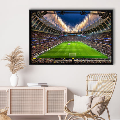Tottenham hotspur Stadium, Stadium Canvas, Sport Art, Framed Canvas Print Wall Art, Floating Frame