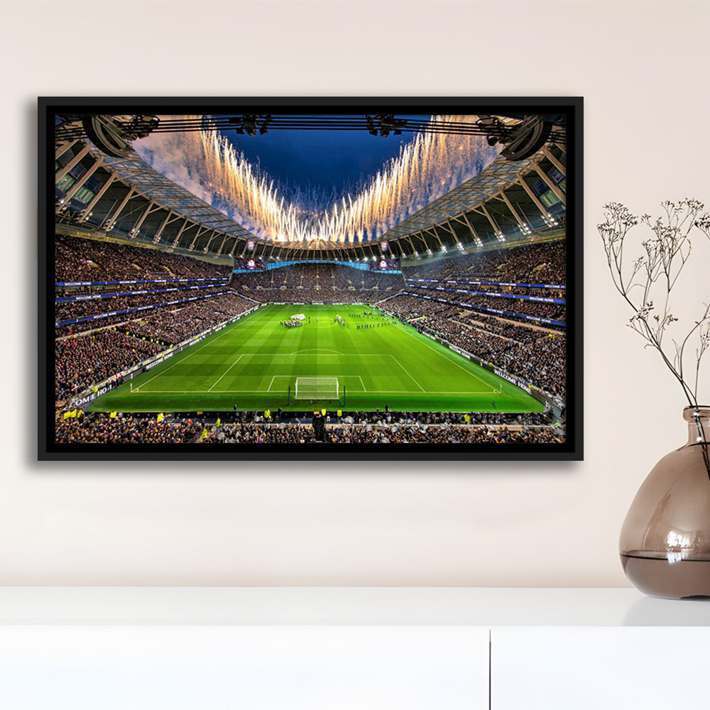 Tottenham hotspur Stadium, Stadium Canvas, Sport Art, Framed Canvas Print Wall Art, Floating Frame