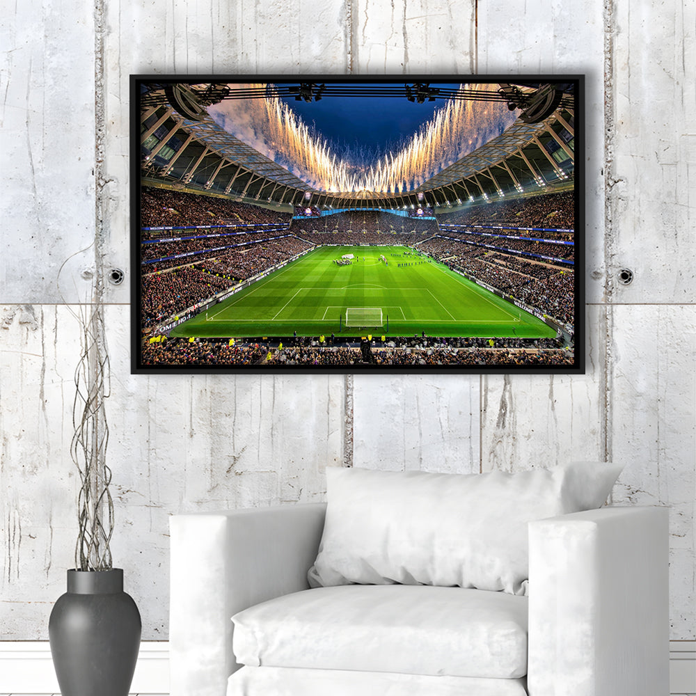Tottenham hotspur Stadium, Stadium Canvas, Sport Art, Framed Canvas Print Wall Art, Floating Frame