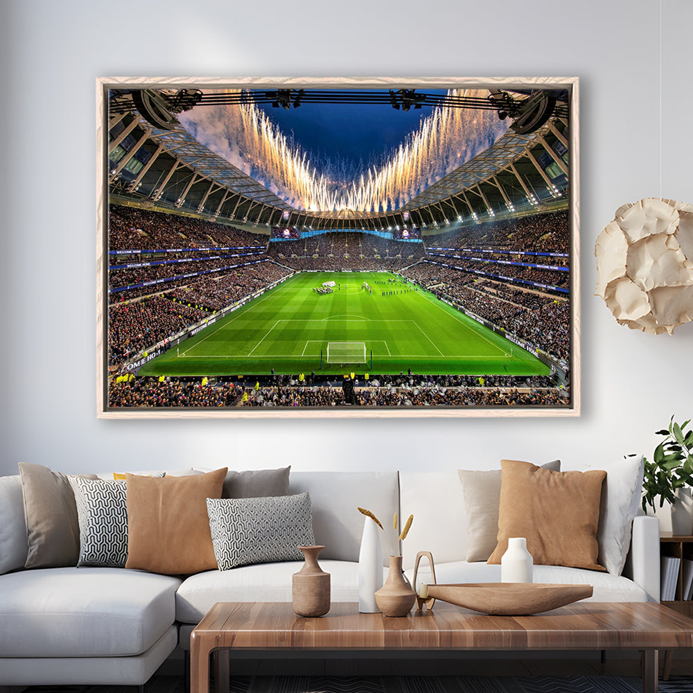 Tottenham hotspur Stadium, Stadium Canvas, Sport Art, Framed Canvas Print Wall Art, Floating Frame