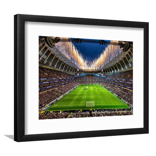 Tottenham hotspur Stadium, Stadium Canvas, Sport Art, Gift for him, White Border Framed Art Print Wall Decor