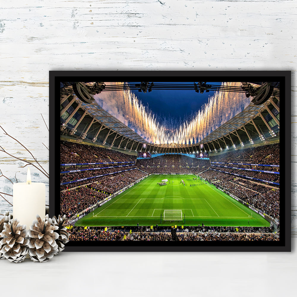 Tottenham hotspur Stadium, Stadium Canvas, Sport Art, Framed Canvas Print Wall Art, Floating Frame