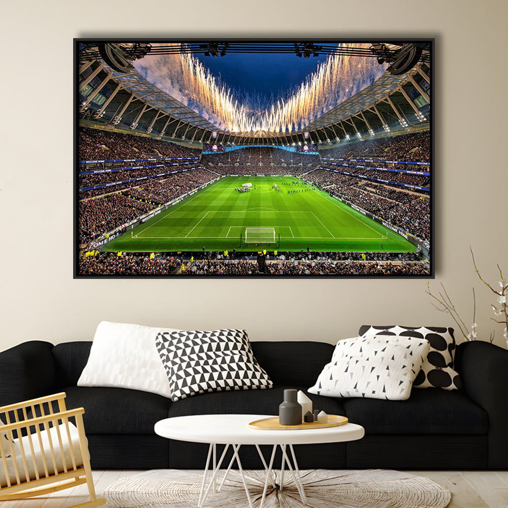 Tottenham hotspur Stadium, Stadium Canvas, Sport Art, Framed Canvas Print Wall Art, Floating Frame