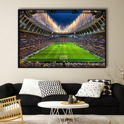 Tottenham hotspur Stadium, Stadium Canvas, Sport Art, Framed Canvas Print Wall Art, Floating Frame