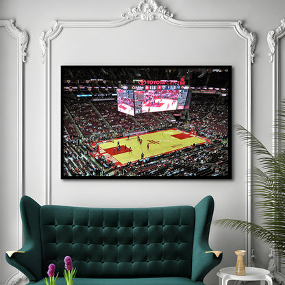 Toyota Center Arena, Stadium Canvas, Sport Art, Gift for him, Framed Art Print Wall Decor, Picture Framed