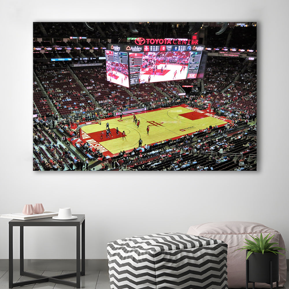 Toyota Center Arena, Stadium Canvas, Sport Art, Gift for him, Man Cave Decor, Art Print, Canvas Print Wall Art